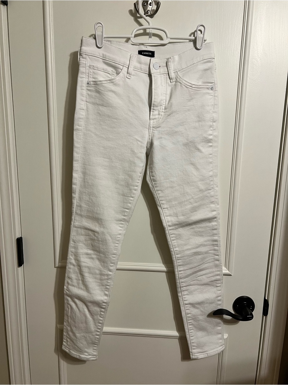 Express White High-Rise Skinny Jeans - Classic White
